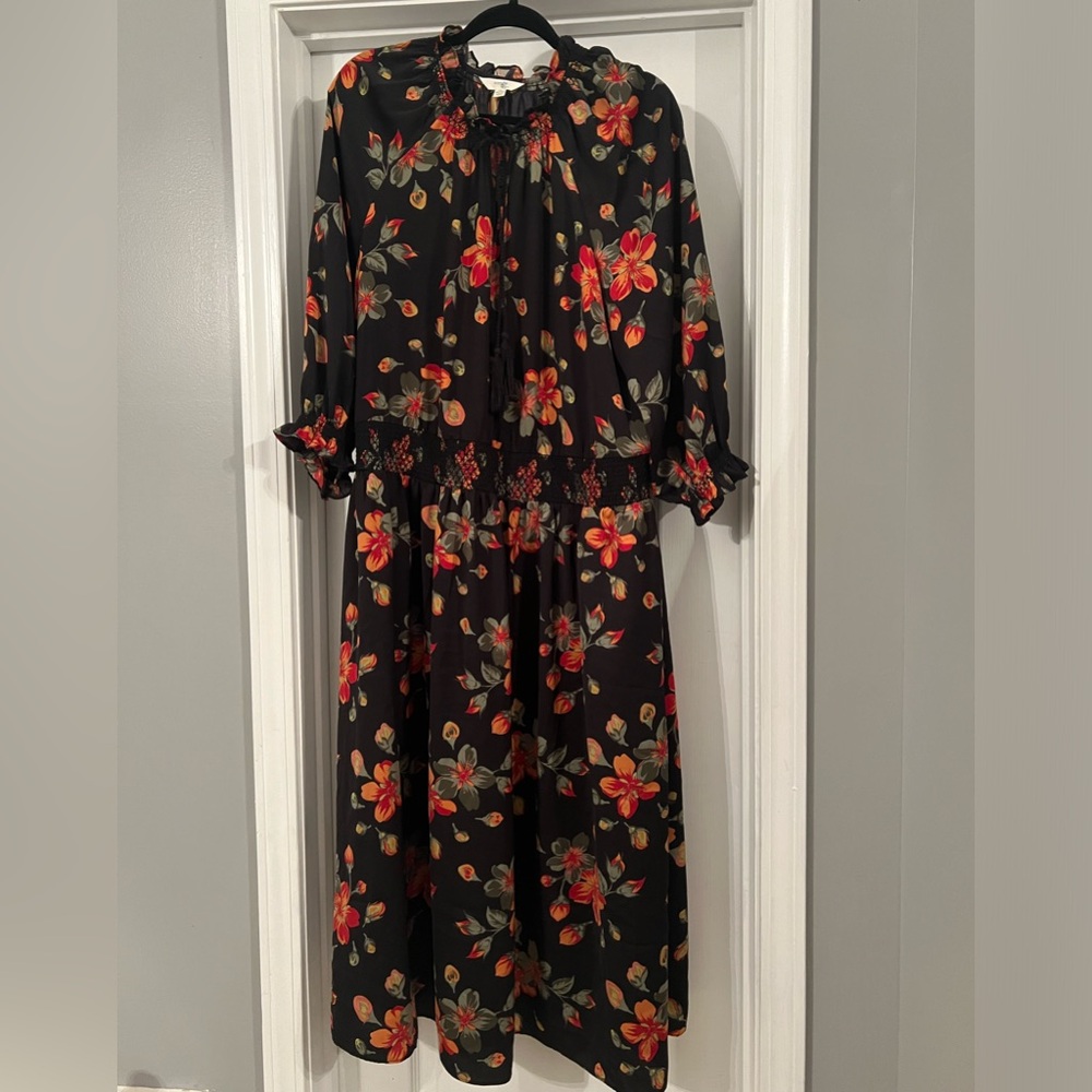 Black floral dress